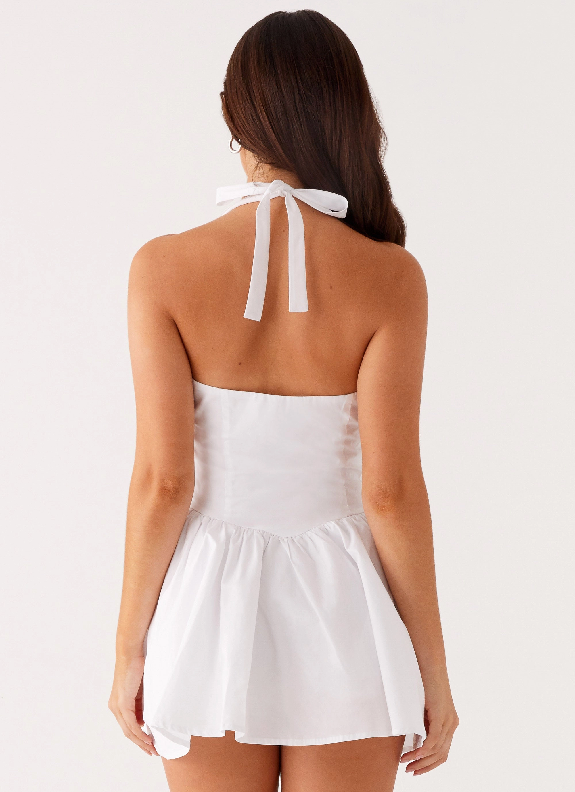 Anya Halterneck Mini Dress - Ivory Outdoor Style
