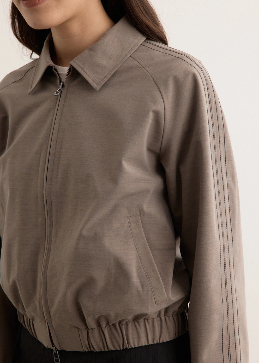 Light Reflective Logos Glove Friendly Cuff Design Arcade Track Jacket