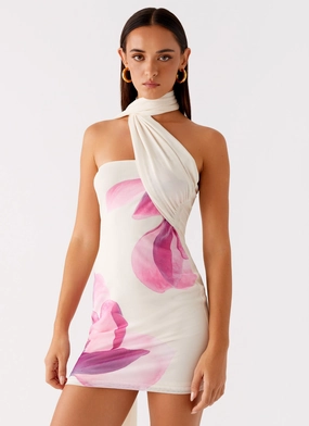 Arcadia Mini Dress - Ivory Cool Motion