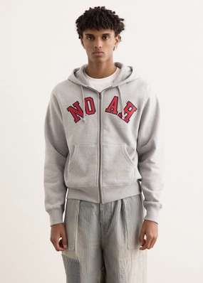 Arch Applique Zip Up Hoodie FoldableStructure