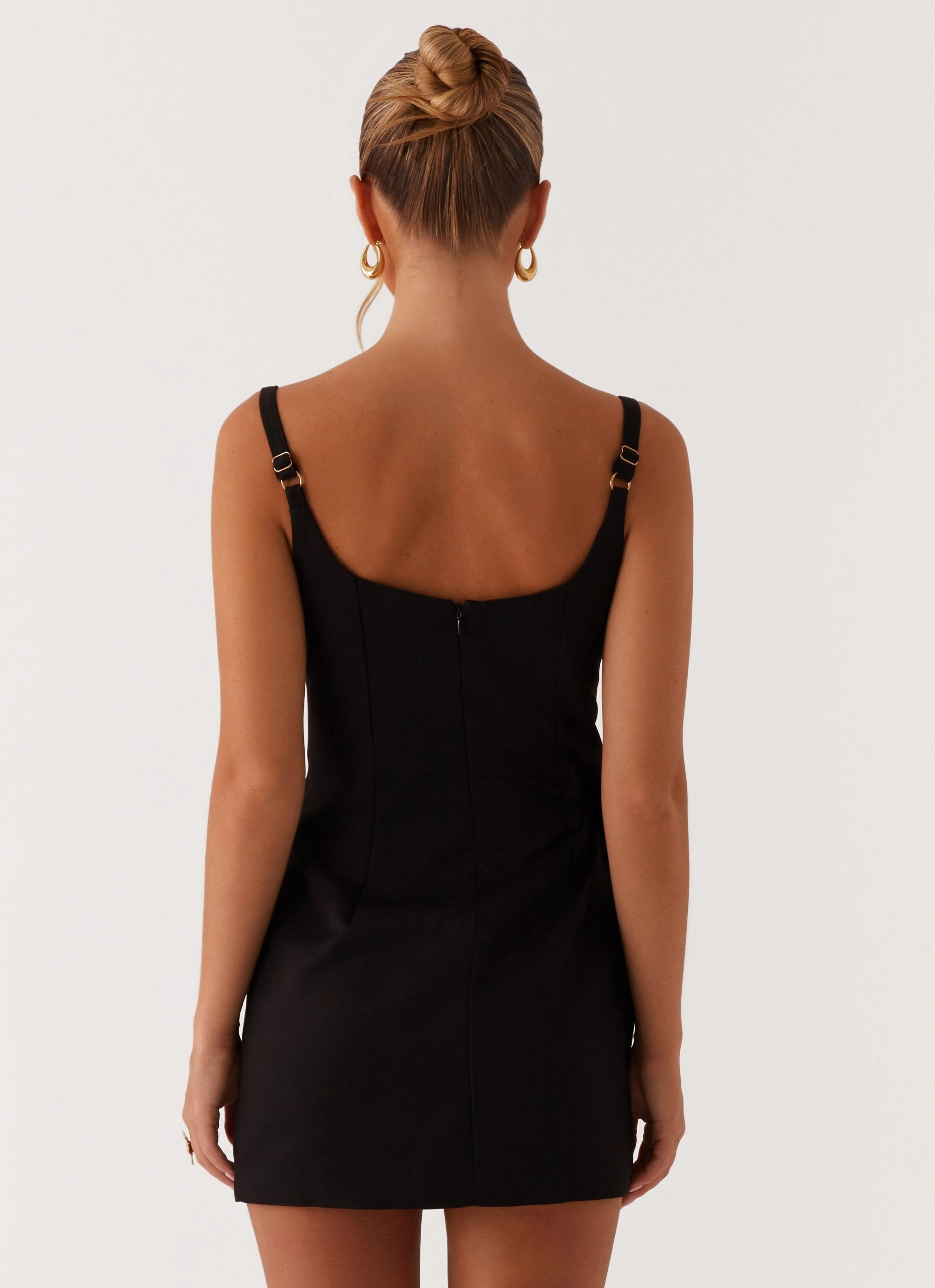 Aretha Mini Dress - Black Work-Ready Look Curvy Glam