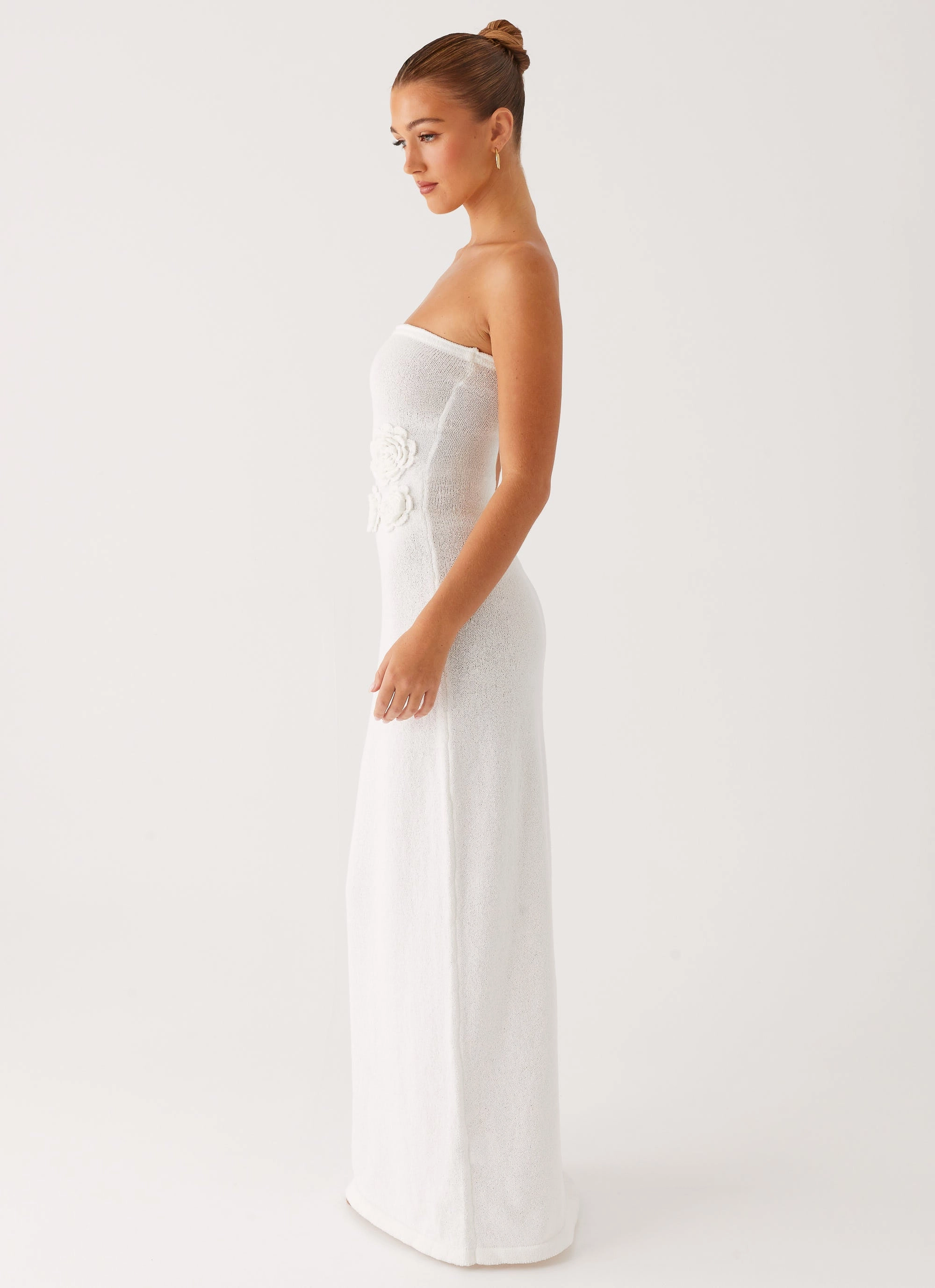 Cotton-Blend Arli Strapless Maxi Dress - Ivory