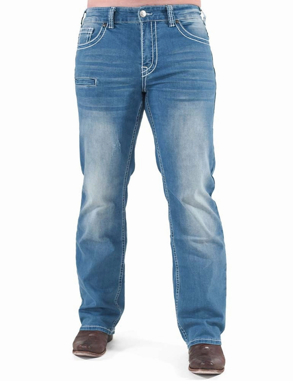 Unisex Fit Stay Stylish Cowgirl Tuff Womens Grand Sam Light Wash Cotton Blend Jeans