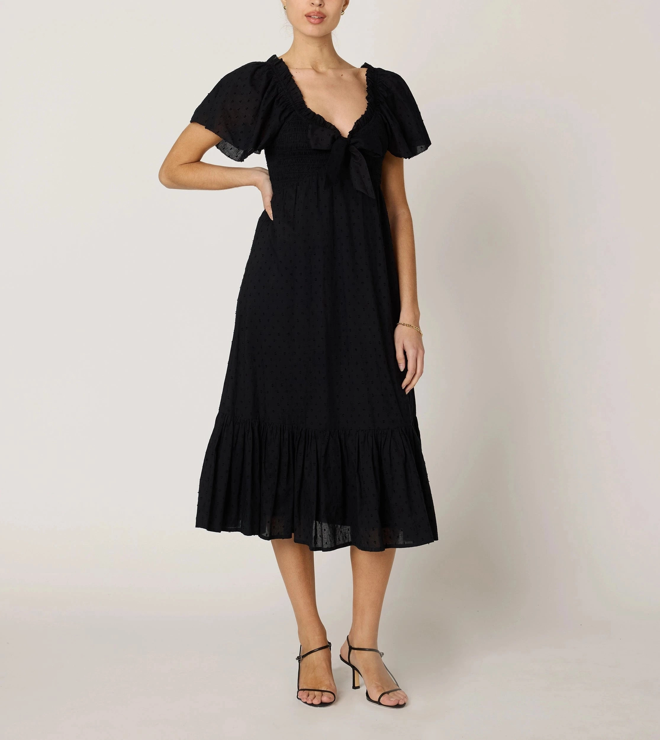 Ashlyn Midi Dress | Black Cool Form Timeless Soft