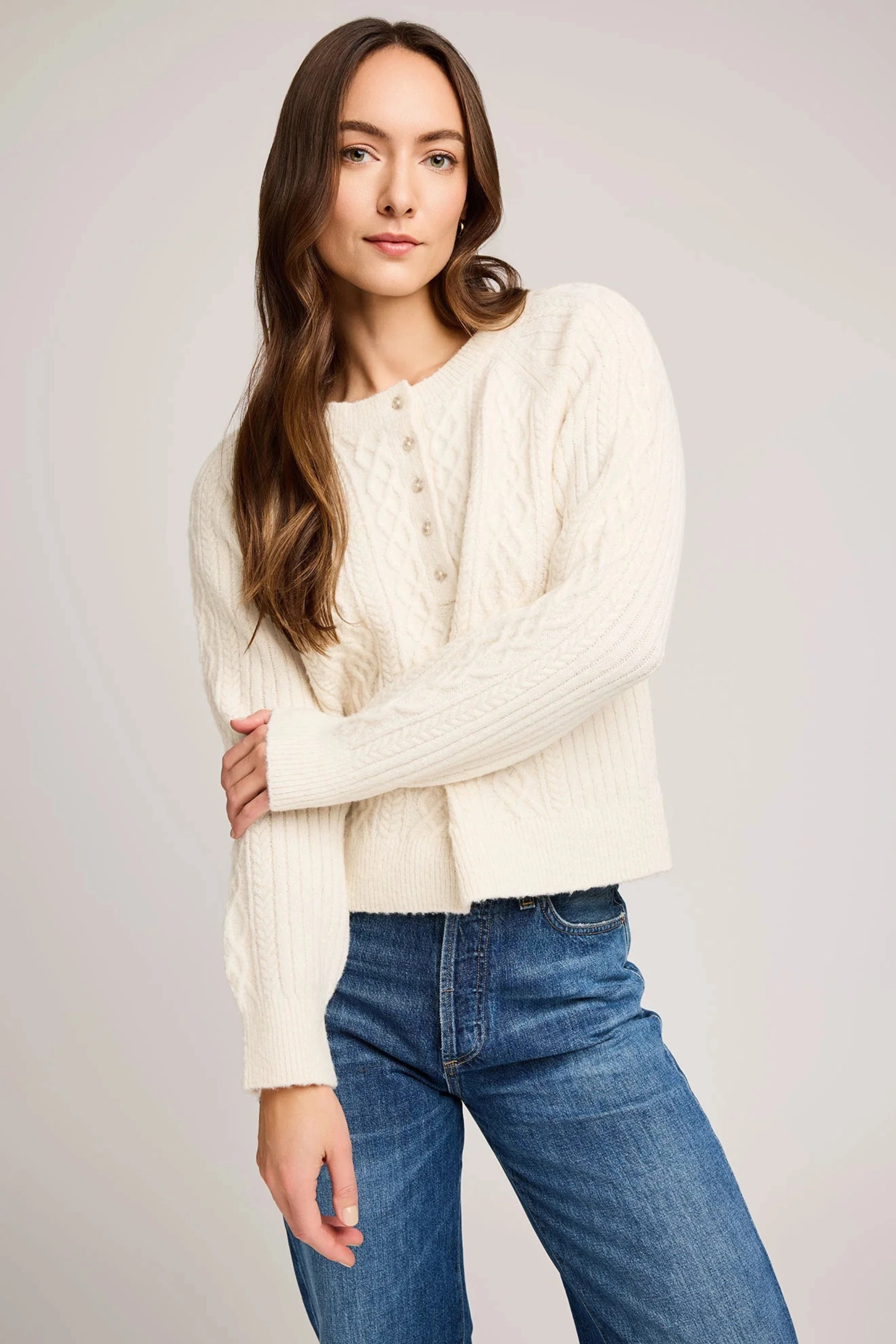 Aspen Cardigan - Cream Durable Fabric Fade Resistant Textiles