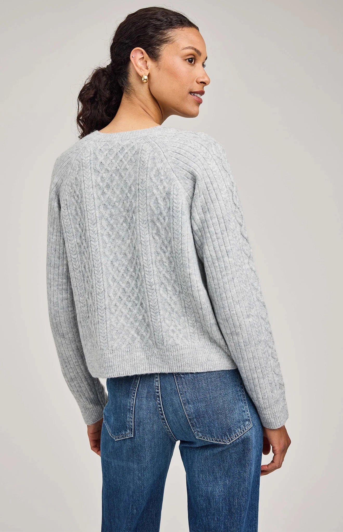 Fashion Knitwear Aspen Cardigan - Heather Ash