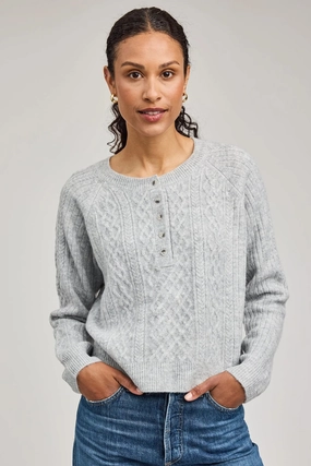 Layered Wearable Warm Winter Wear Aspen Cardigan - Heather Ash