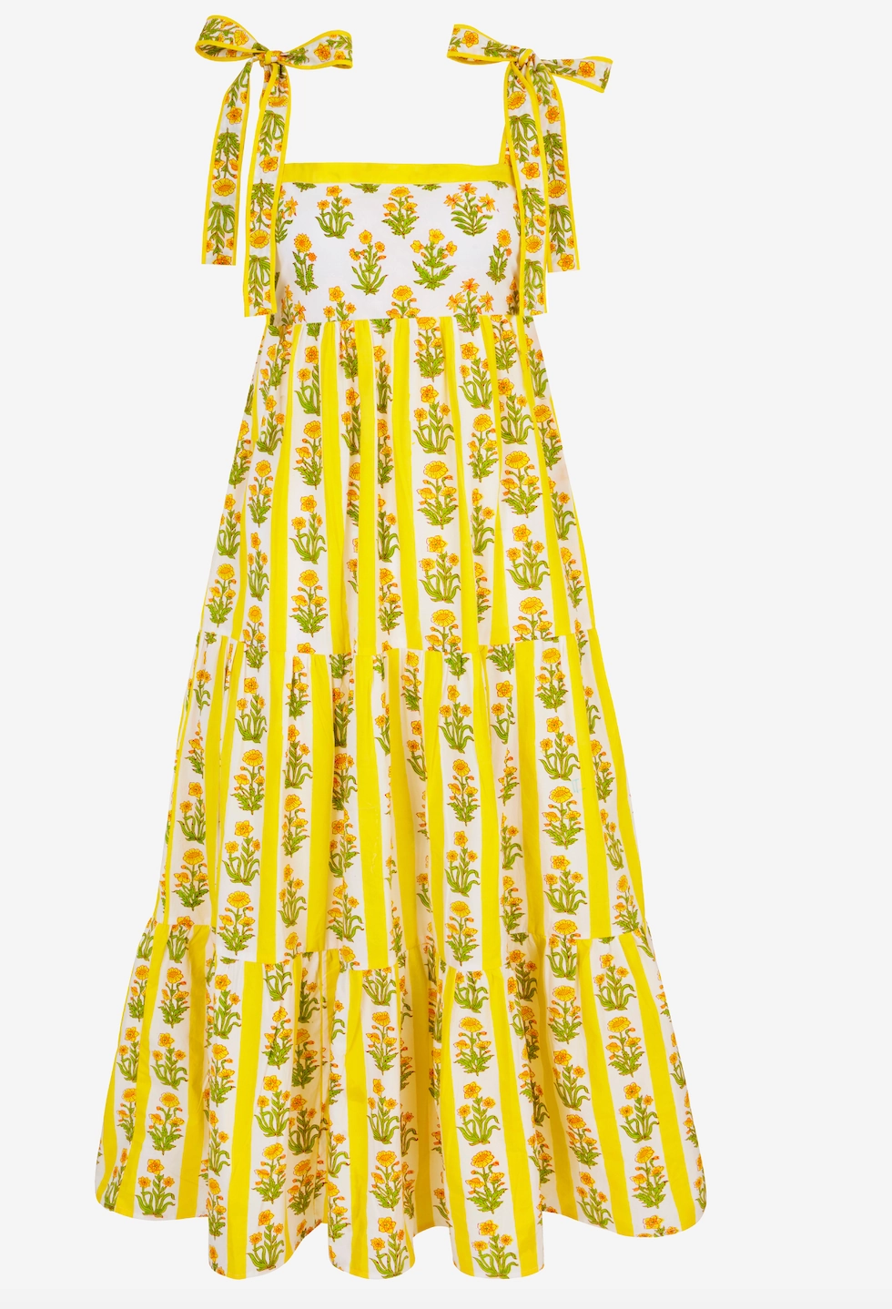 Mood Flex Athens Dress in Buttercup Stripe