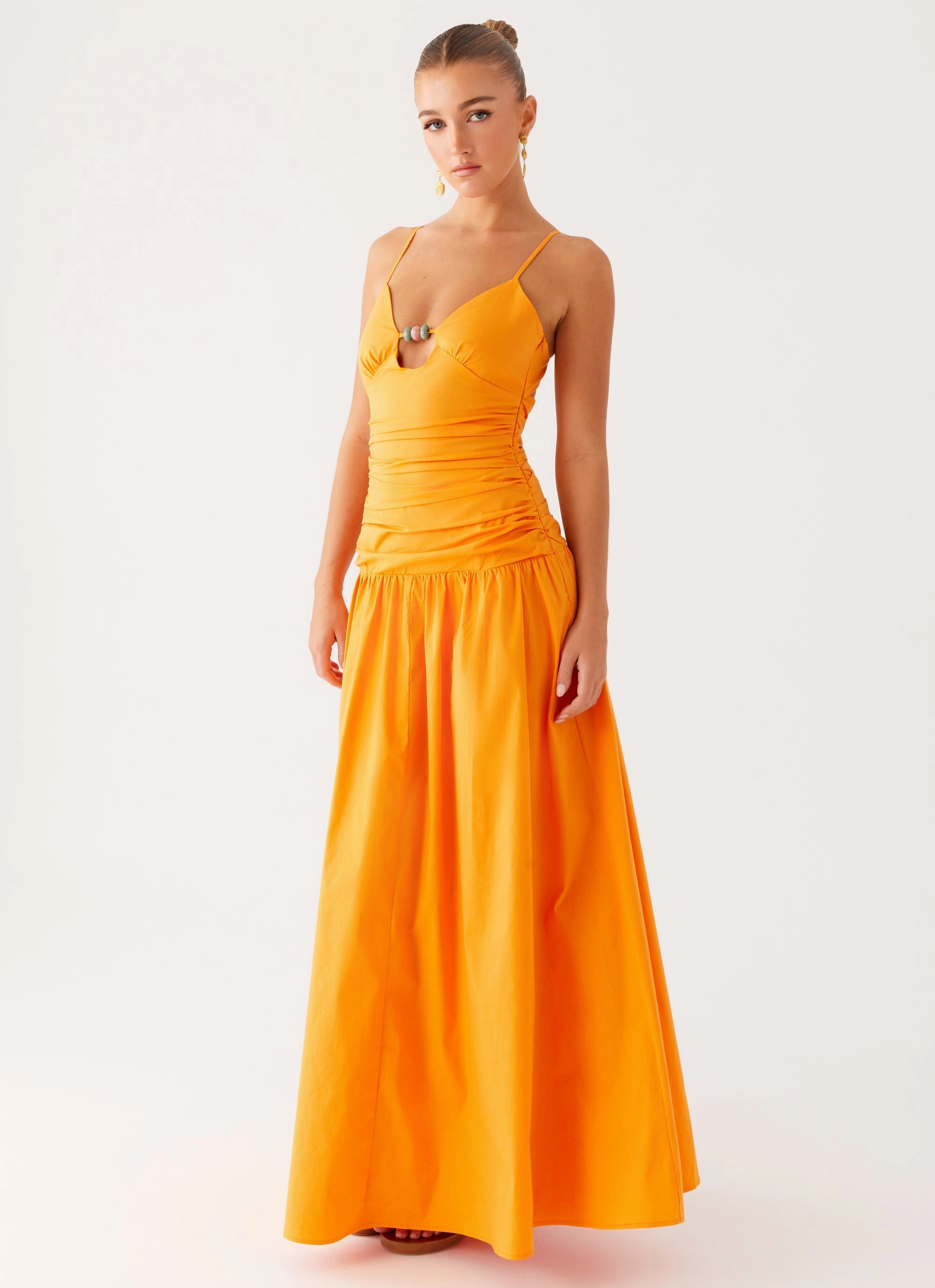 Avani Maxi Dress - Orange Long Lines