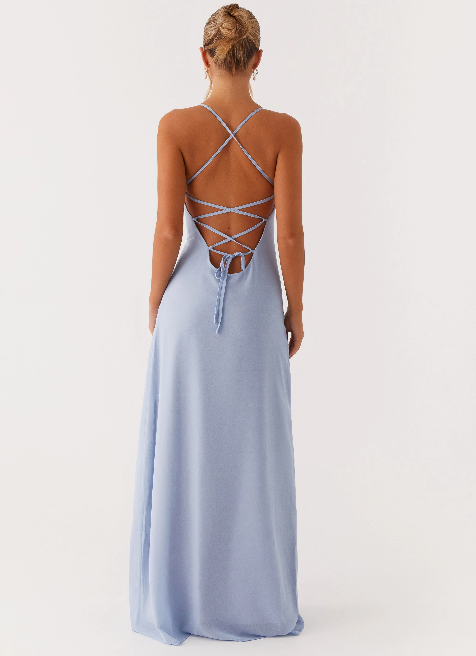 Aveline Bustier Maxi Dress - Blue Simple Yet Elegant