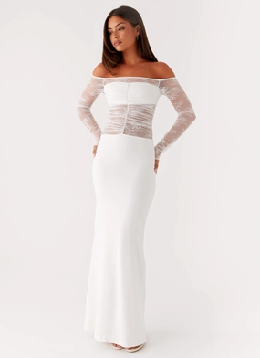 Formal Style Avi Maxi Dress - White
