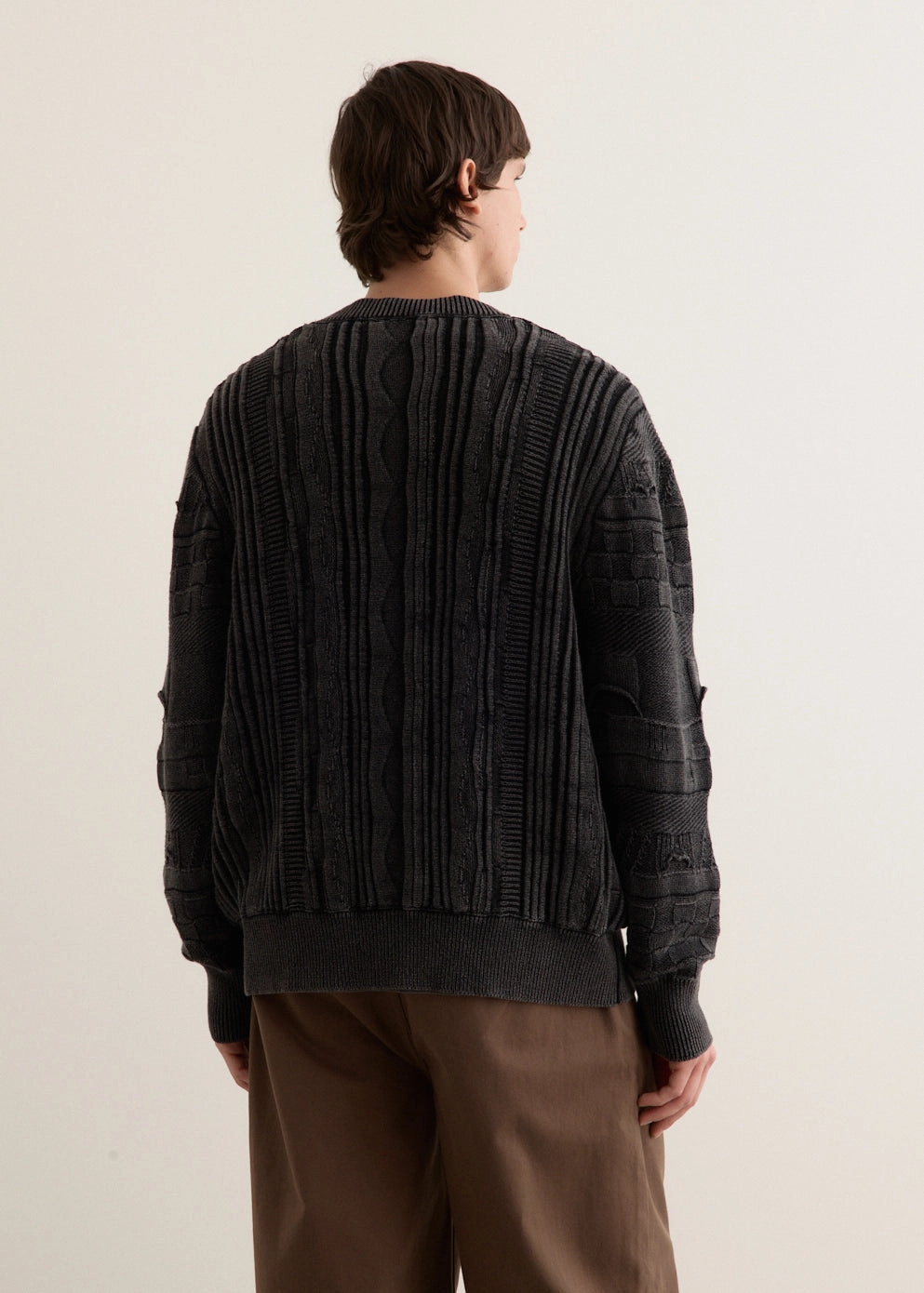 Simple Comforted Shutter Rope Cardigan