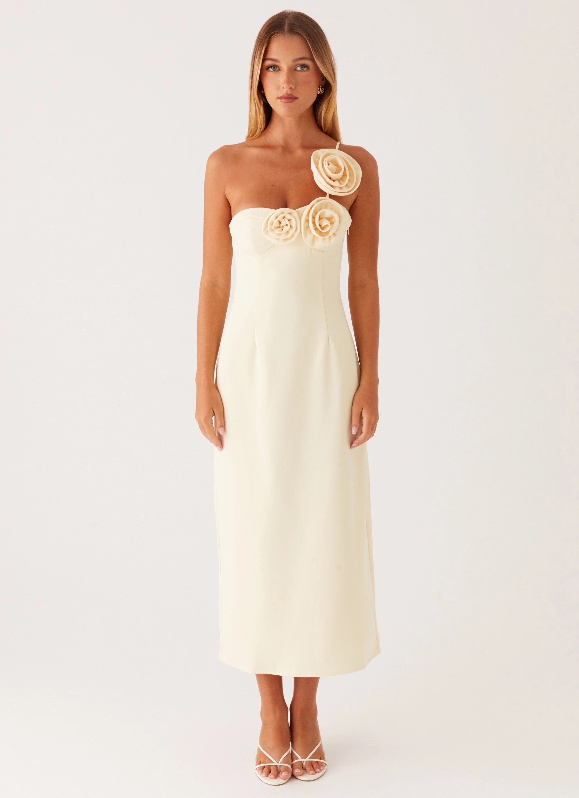 Lightweight Wear Sleek and Sleek Sweetpea Midi Dress - Yellow