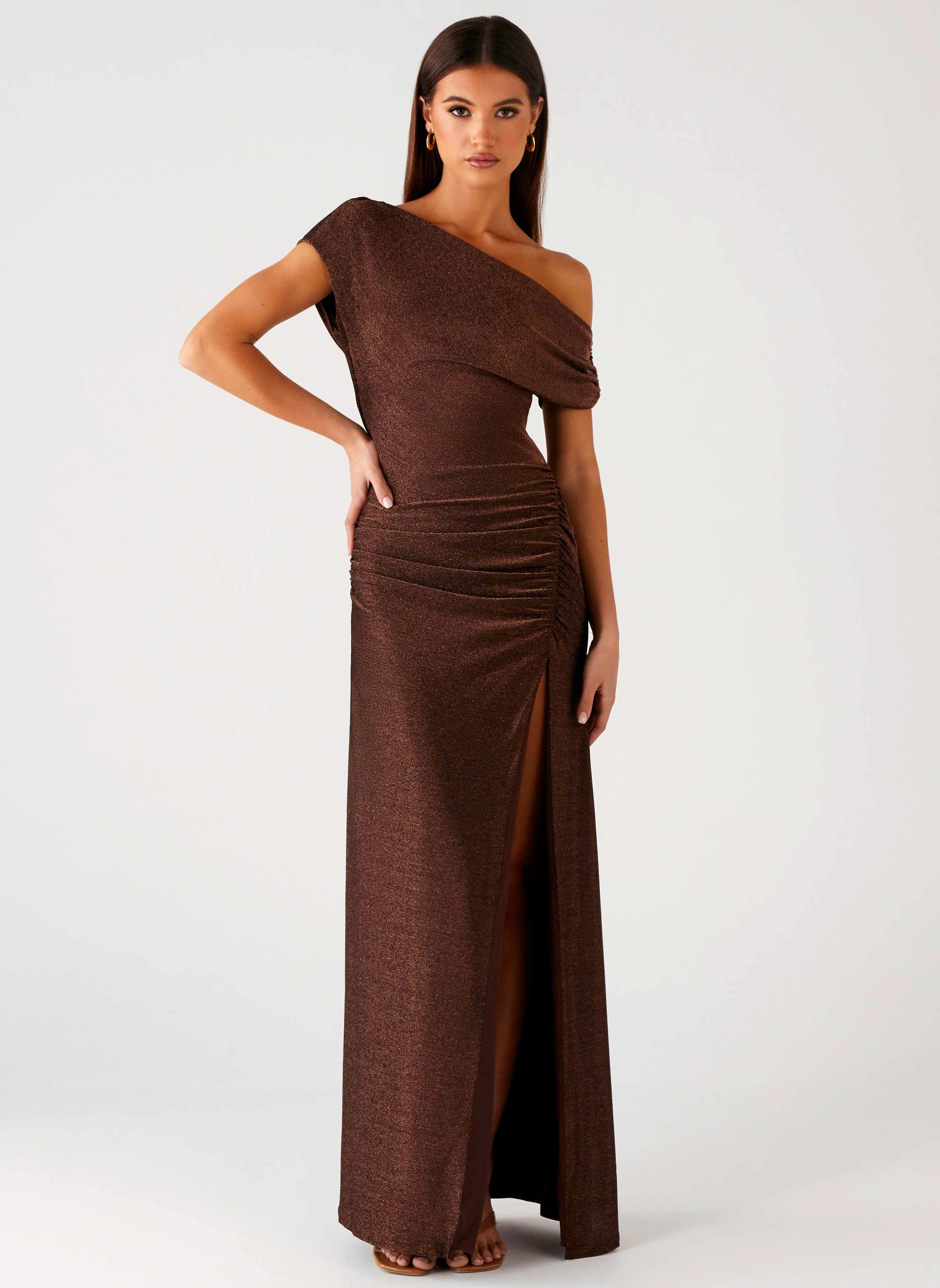 Harvest Moon Maxi Dress - Chocolate Polished Finish Move Free