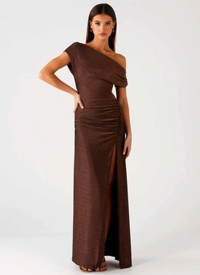 Harvest Moon Maxi Dress - Chocolate Polished Finish Move Free