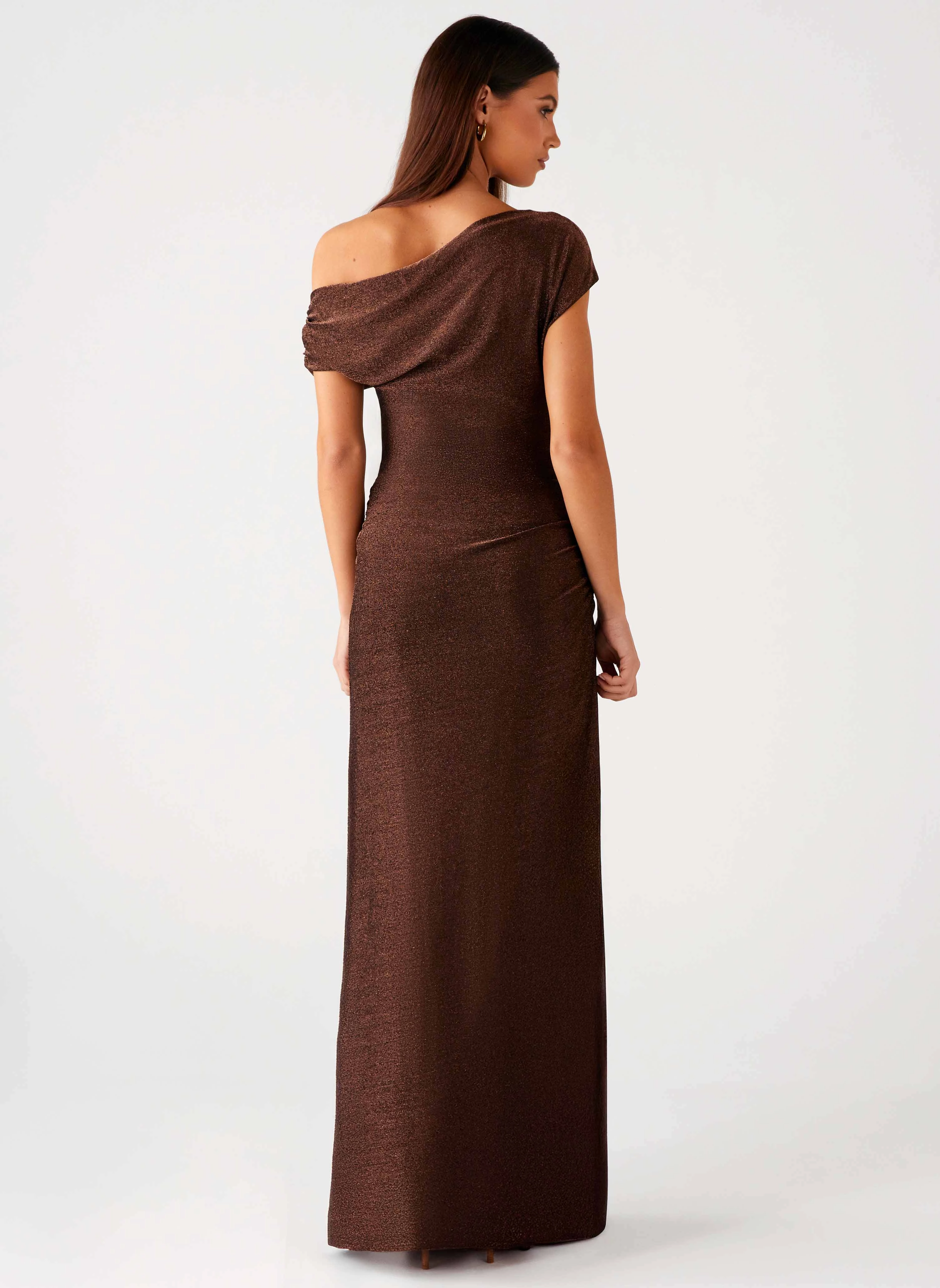 Flattering and Effortless Grab Quick Harvest Moon Maxi Dress - Chocolate
