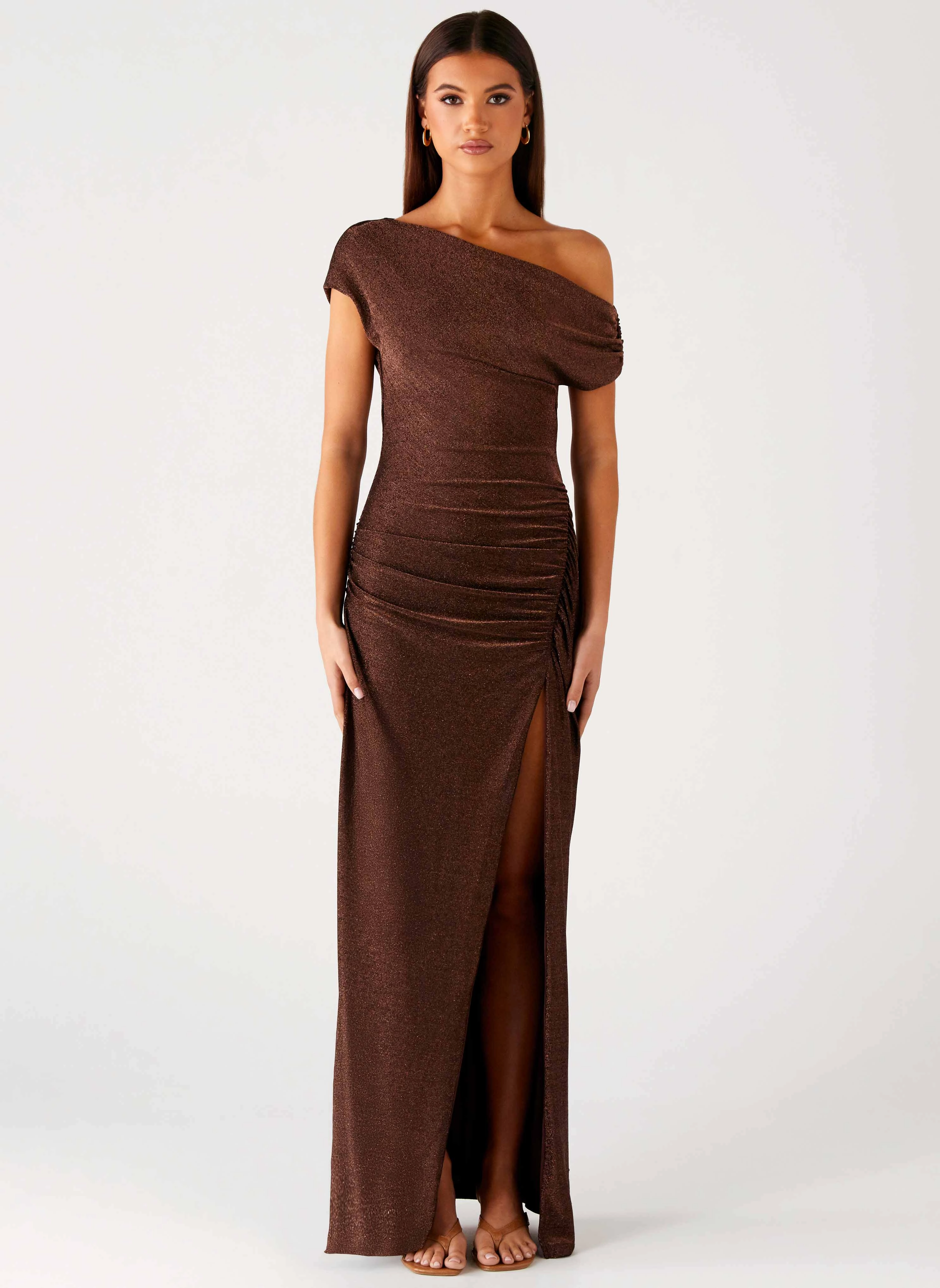 Modern-style Sharp Style Harvest Moon Maxi Dress - Chocolate