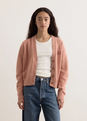 Casual Outfit Bold Fox Head Patch Comfort Cardigan