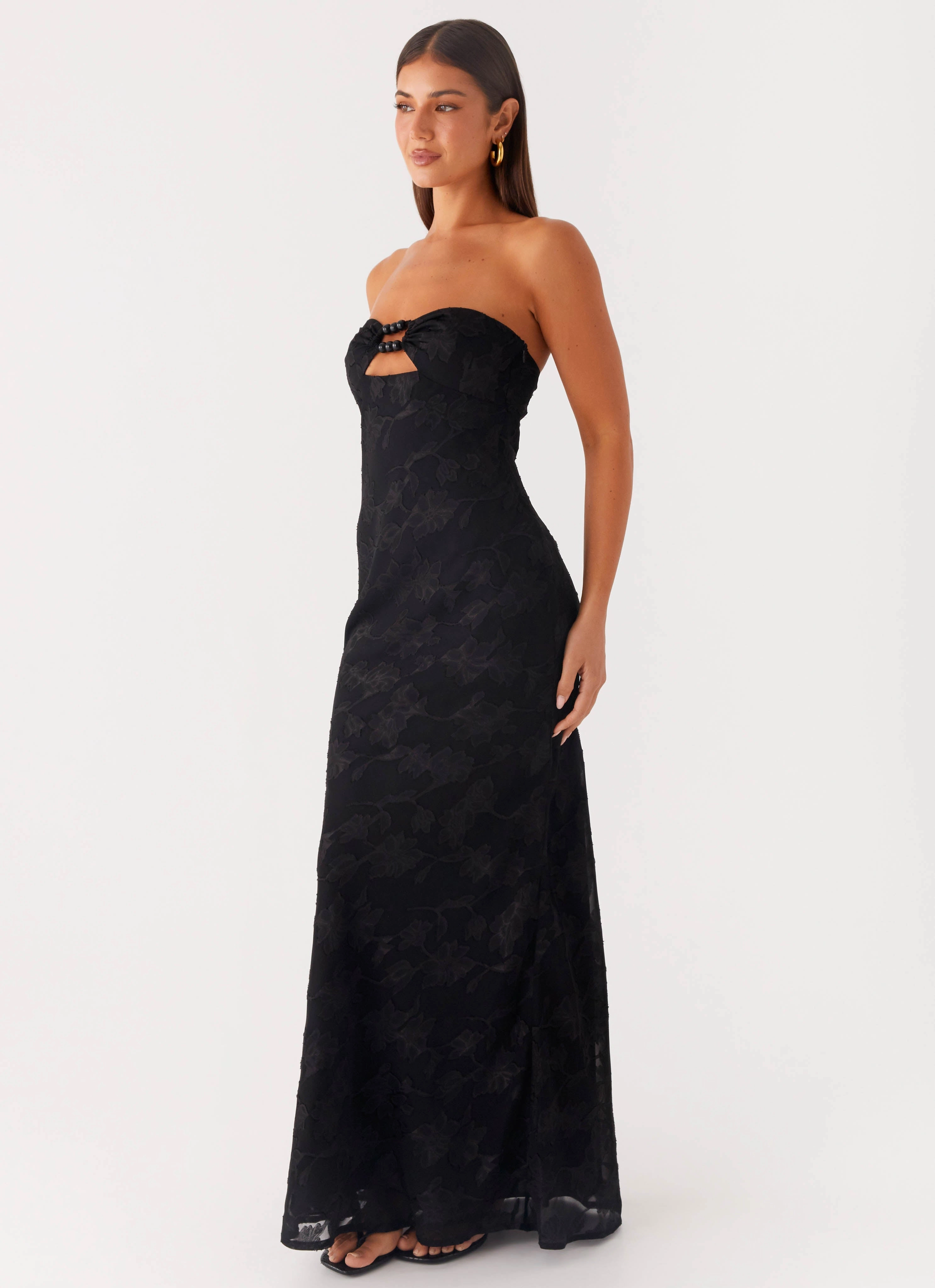 Lunar Maxi Dress - Black Poised Vibe Bright Feel