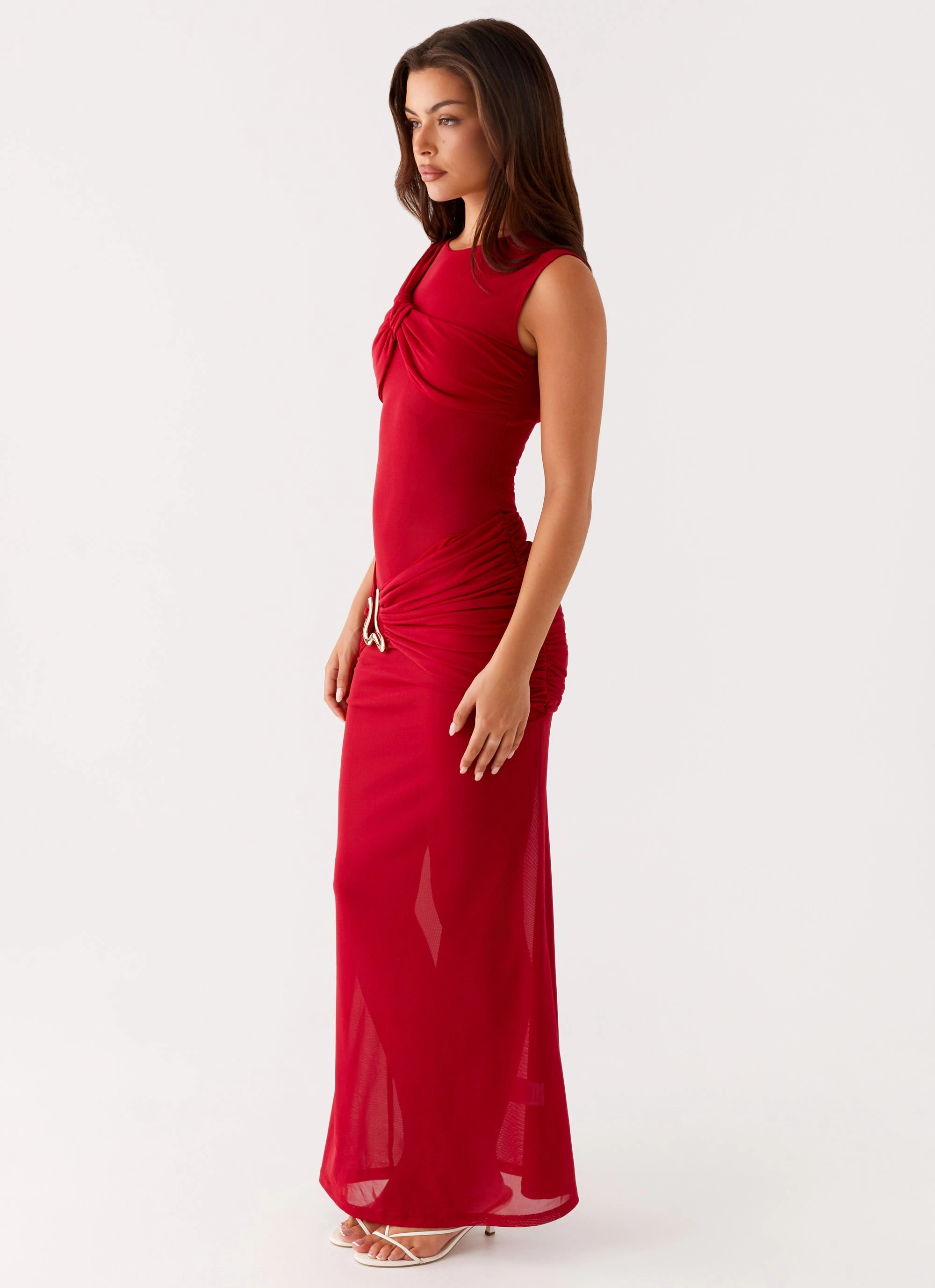 Worldwide Maxi Dress - Raspberry Color-Blocked Stylish Look