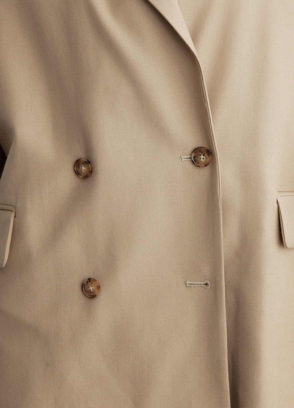 Notch Lapel Beige Blazer