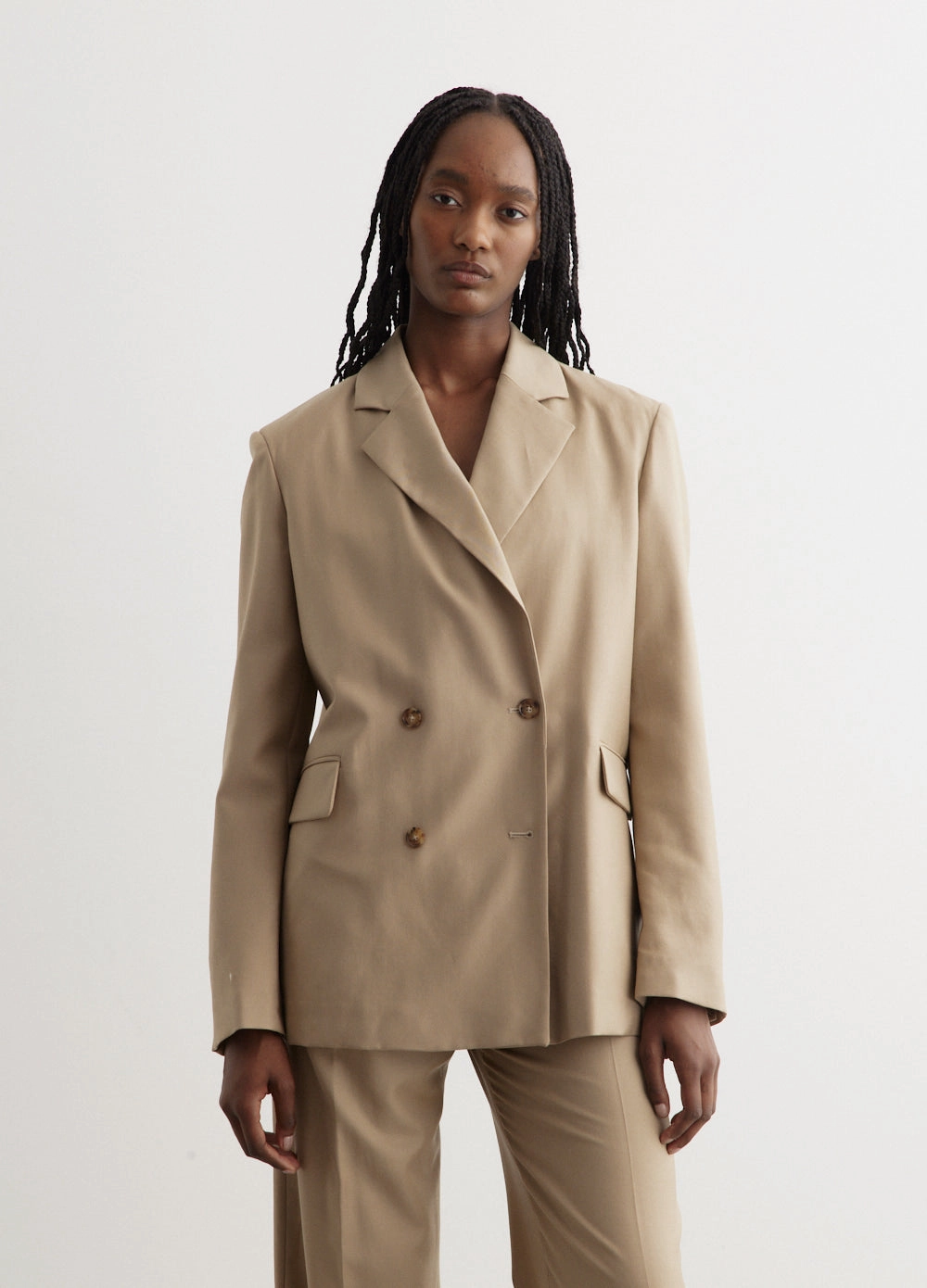 Beige Blazer Packable Construction