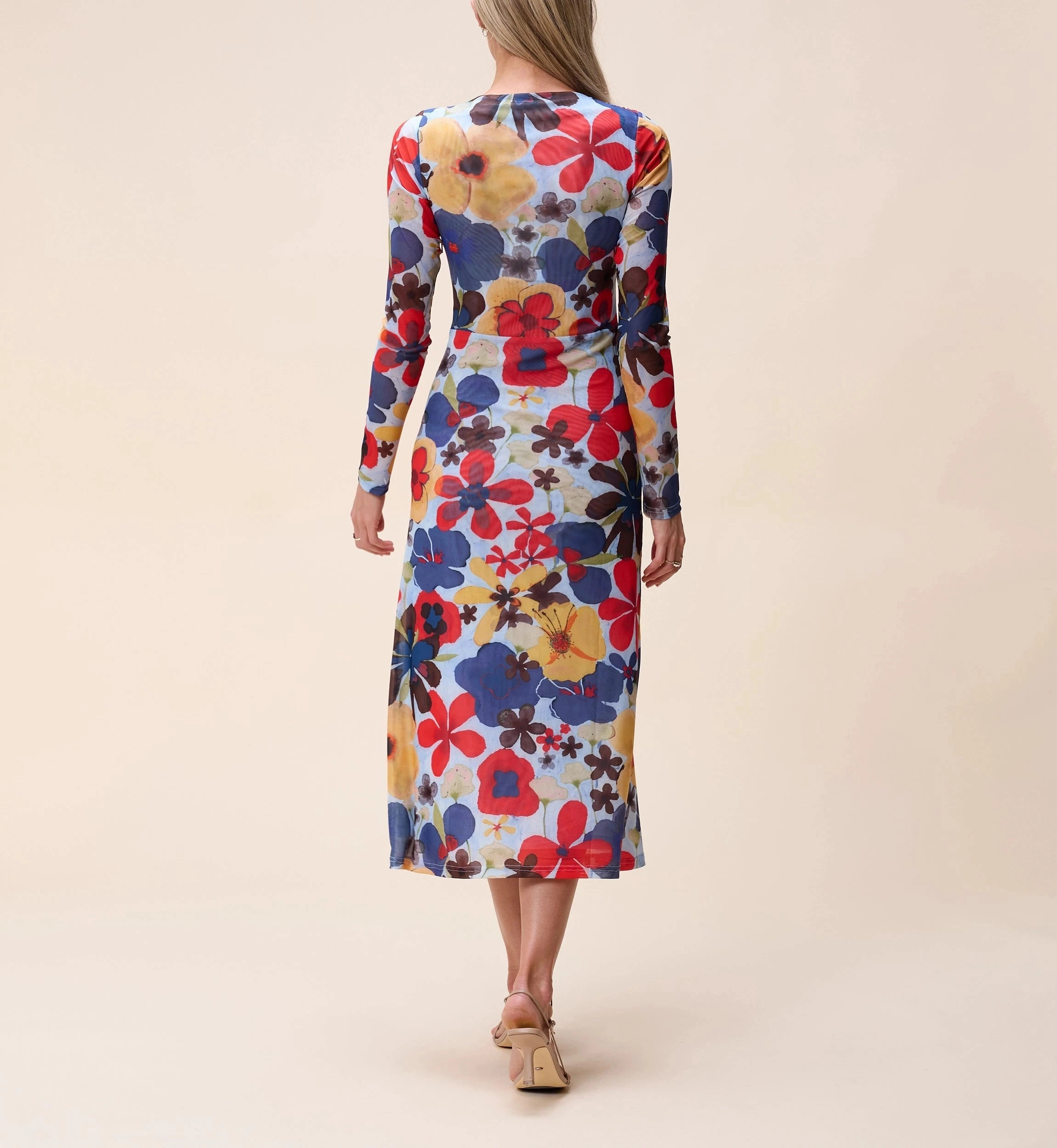 Katya Midi Dress |  Foraged Violets Heather Smart Silhouette