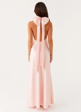 Siani Backless Maxi Dress - Pink Breezy Mood