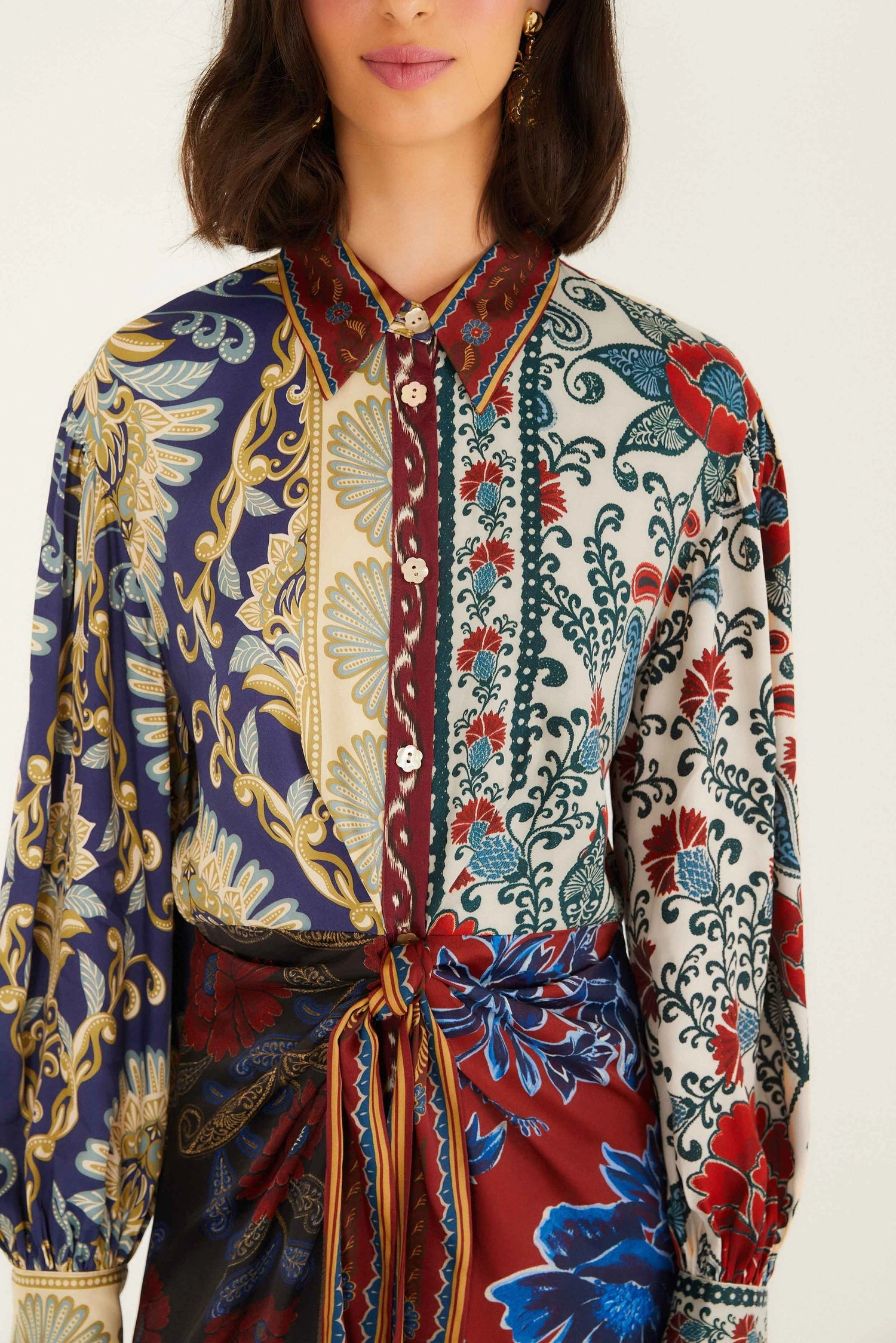 Winter Mix Midi Dress in Navy Relaxed-fit gown