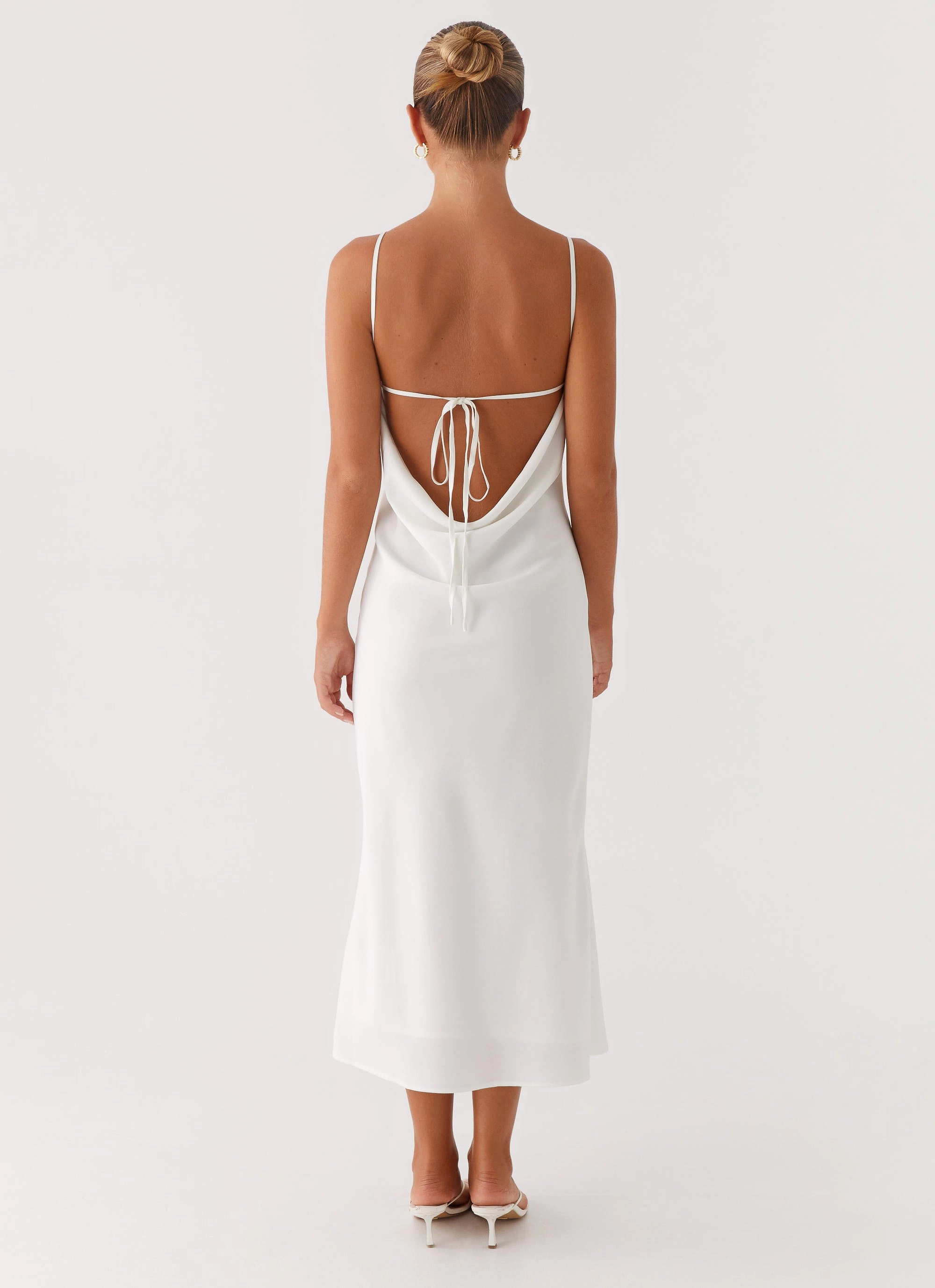 Bentley Midi Dress - White Timeless Comfort Wear