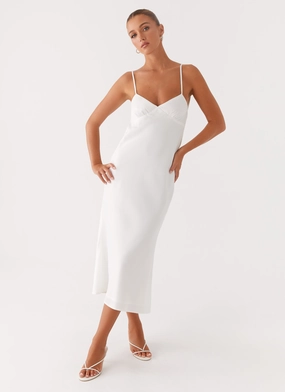 Monochrome Mood Bentley Midi Dress - White
