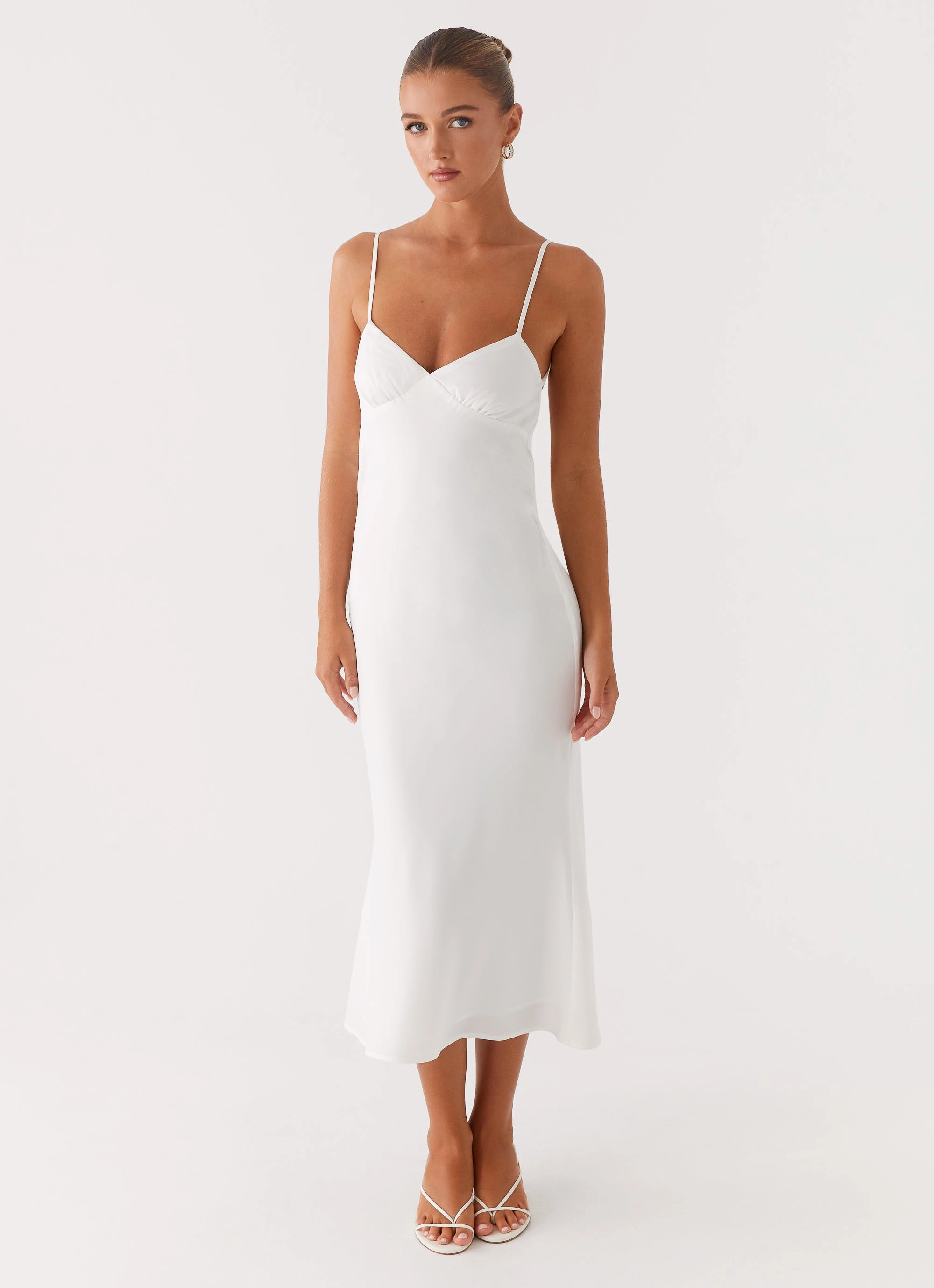 Sleek And Stylish Bentley Midi Dress - White