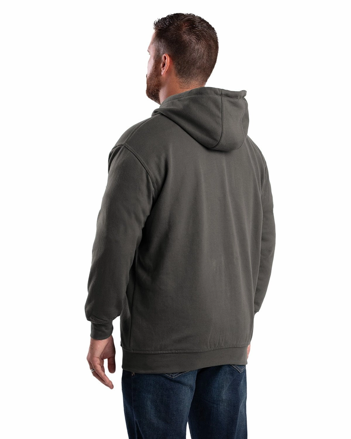 Low Maintenance Multipurpose Utility Berne Apparel Mens Heritage Thermal-Lined Zip Charcoal Cotton Blend Hoodie