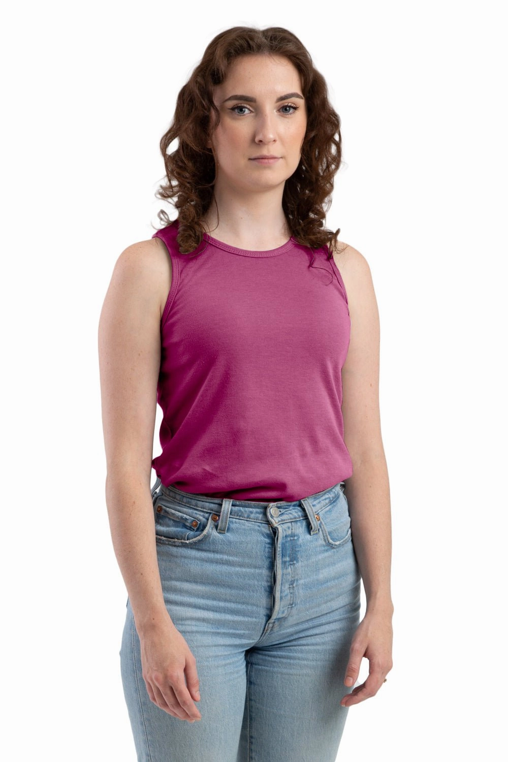 Year-Round Favorite Earthy Palette Berne Light Magenta Cotton Blend Womens Performance Tank S/L