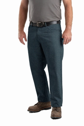 Durable Weave Berne Mens Classic Stone Wash Cotton Blend Heritage Flex Relaxed Fit Jeans 38X36