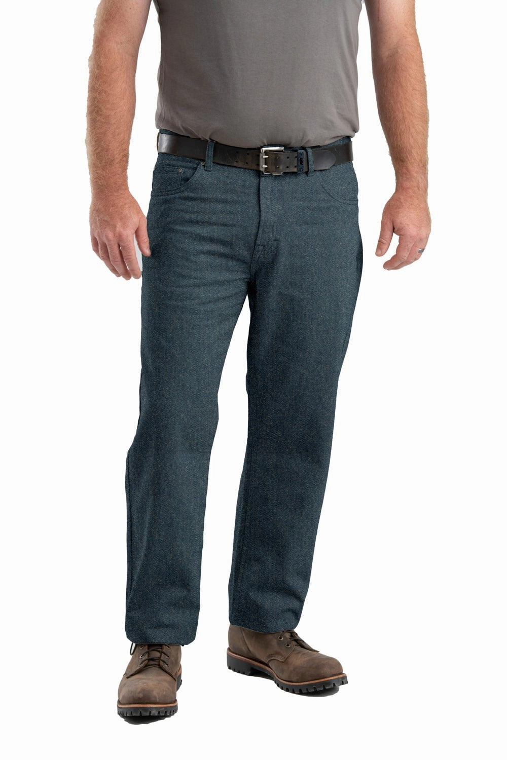 Light Stretch Berne Mens Classic Stone Wash Cotton Blend Heritage Flex Relaxed Fit Jeans
