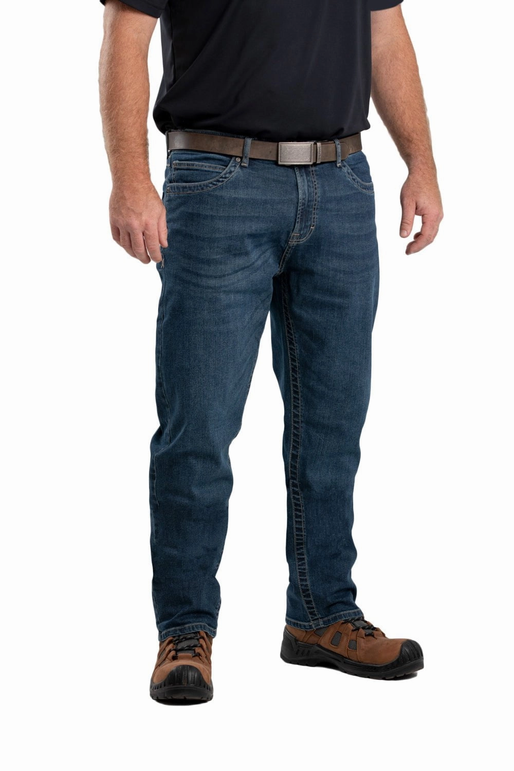 Street Ready Berne Mens Granite Cotton Blend Highland Flex Regular Straight Leg Jeans 40X32
