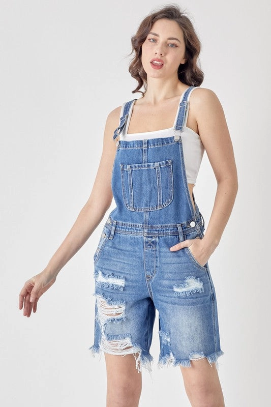 Active Style Effortless Wear Bettie Bermuda Overalls S-XL