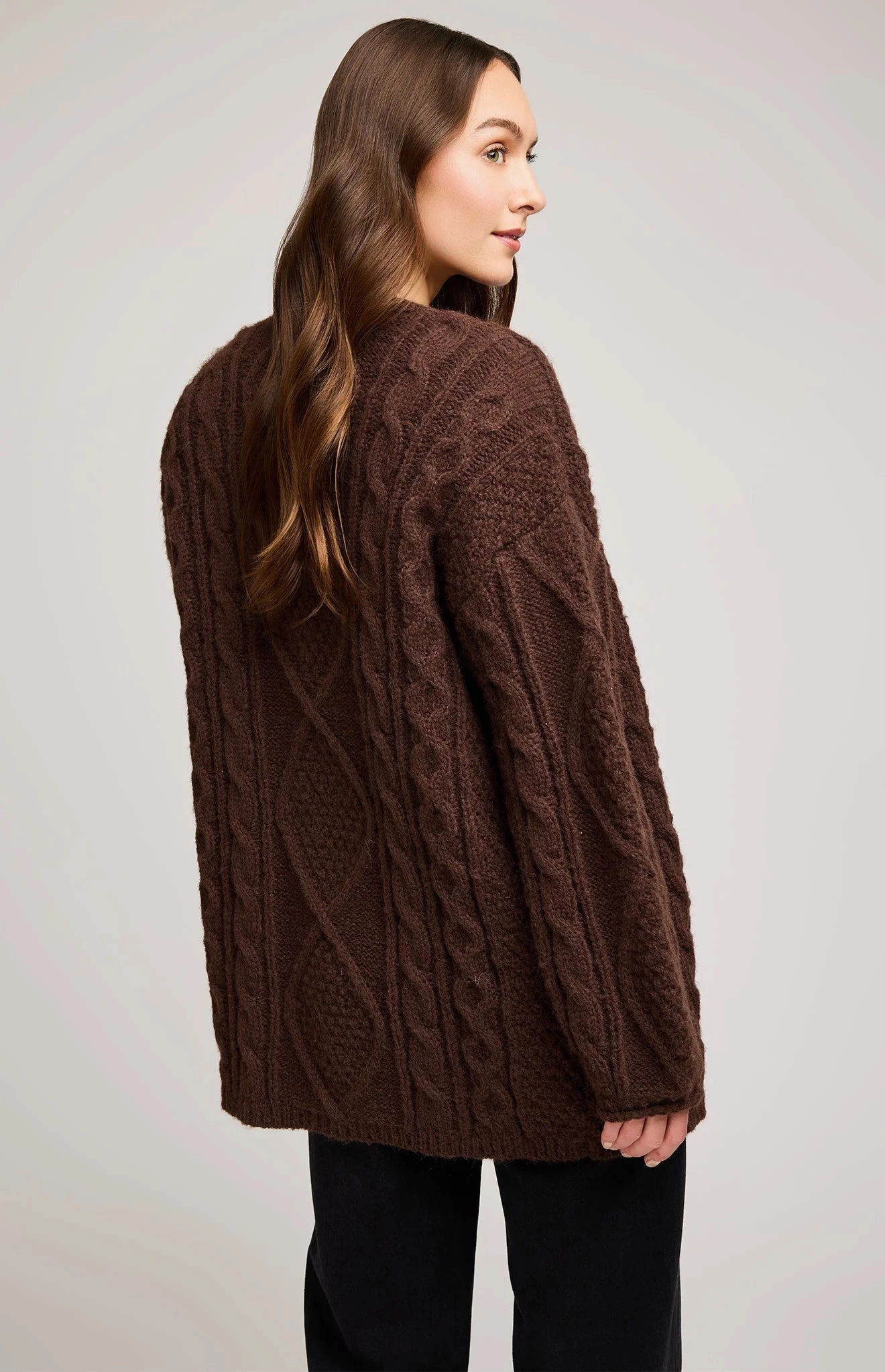 Versatile Styling Breathable Warmth Betty Cardigan - Chocolate