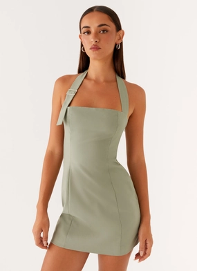 Bianca Halter Dress - Sage Smart Comfort Trendy Appeal