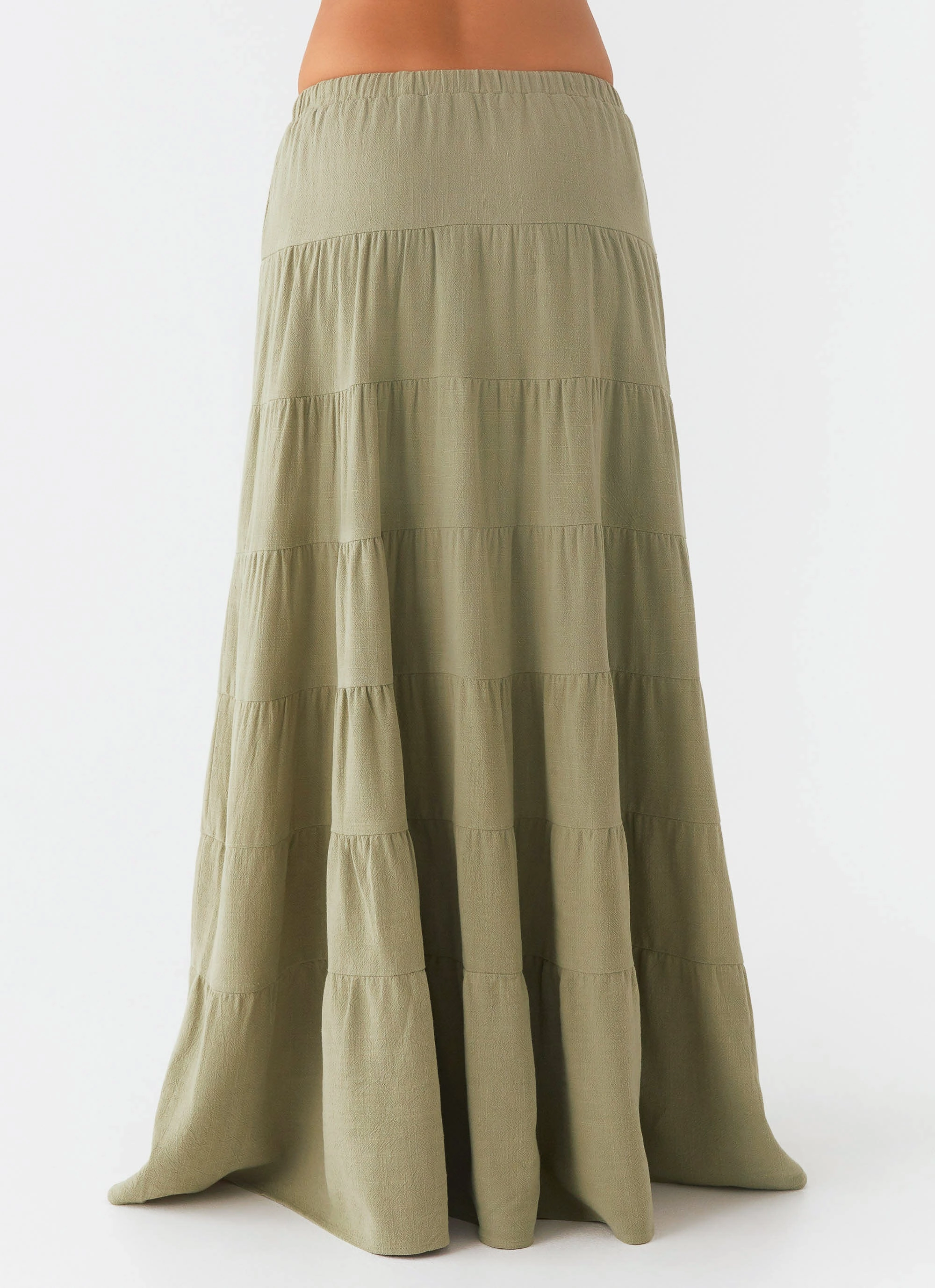 Wear Resistant Fabric Mariella Linen Maxi Skirt - Sage