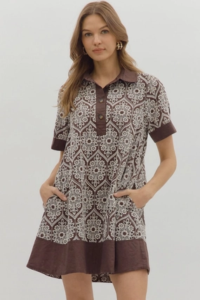 Cozy Feel Elodie Crochet Detail Mini Dress