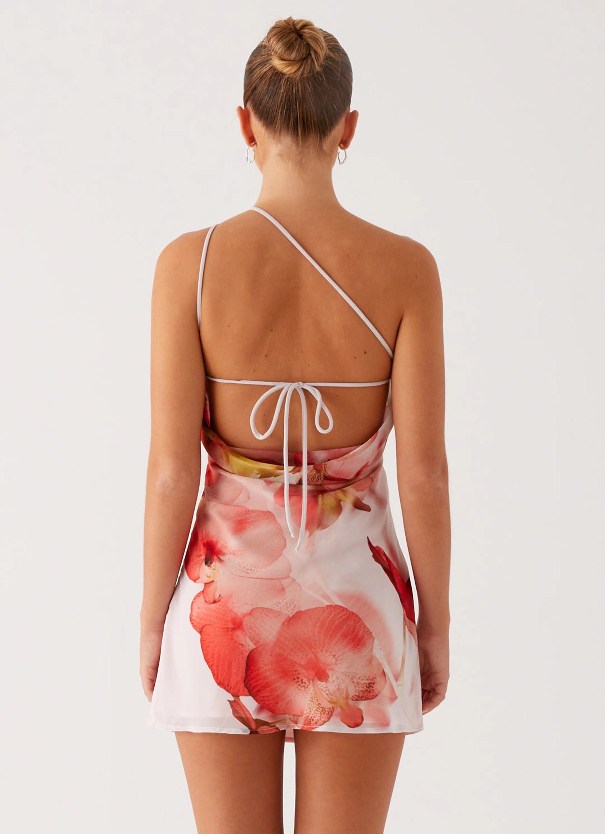 ruffle trim Kia Mini Dress - Peach Rose