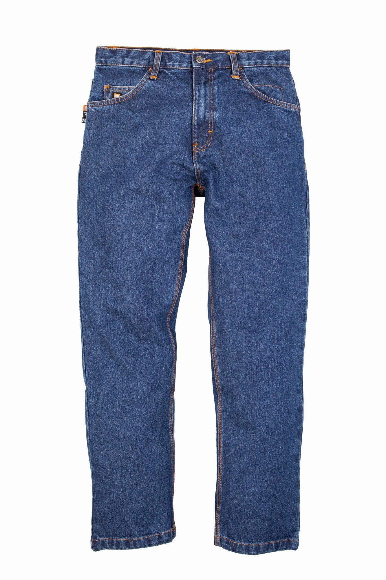 Youth Style Weekend Style Rainy Day Berne Mens Stone Wash Dark 100% Cotton FR 5-Pocket Jean