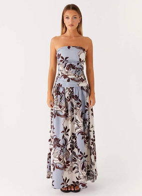 Carmel Maxi Dress - Bluewood Blossom Chill Style