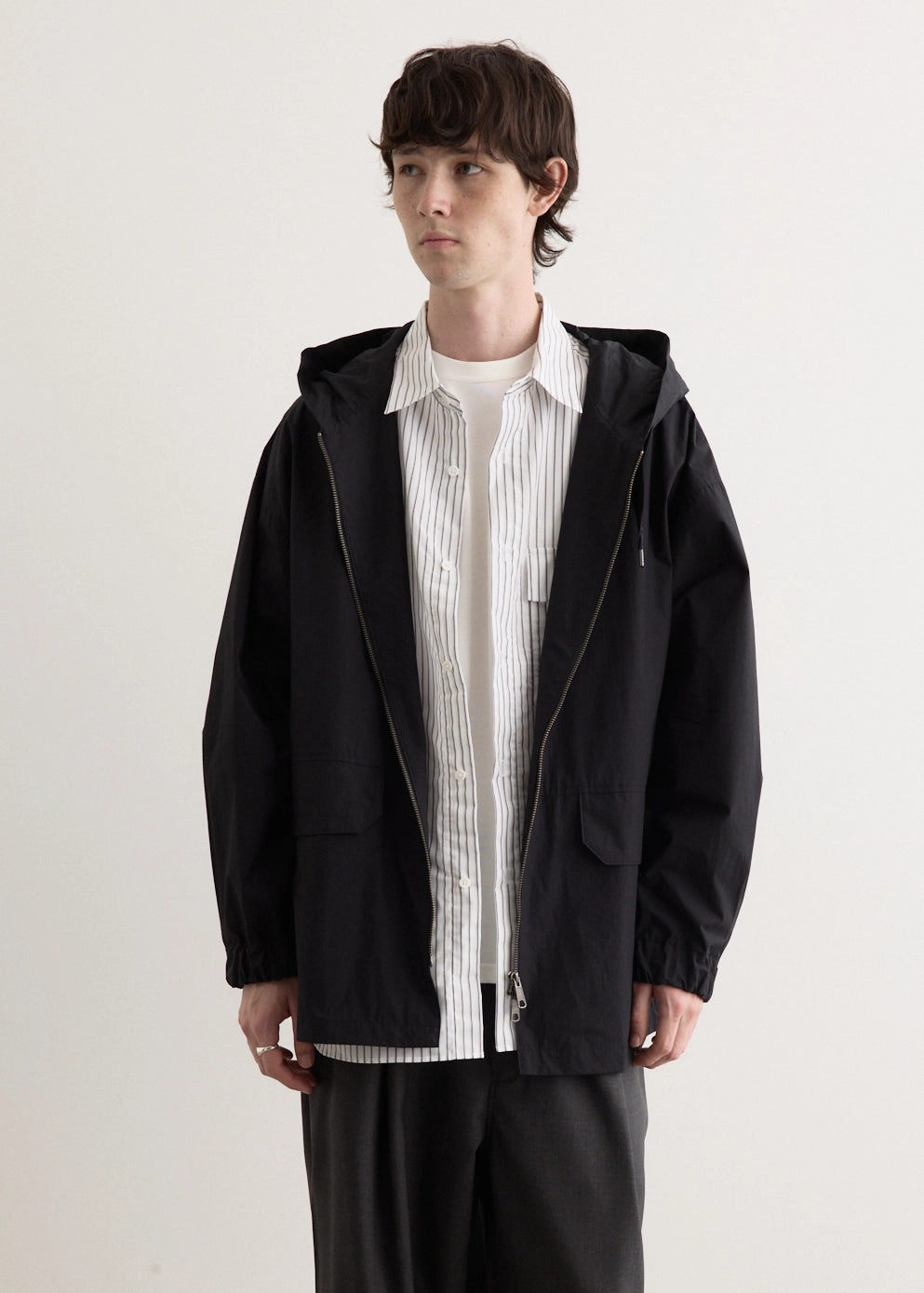 Functional Zip Detail High Tensile Reinforcement Silicone Coated Hooded Coat