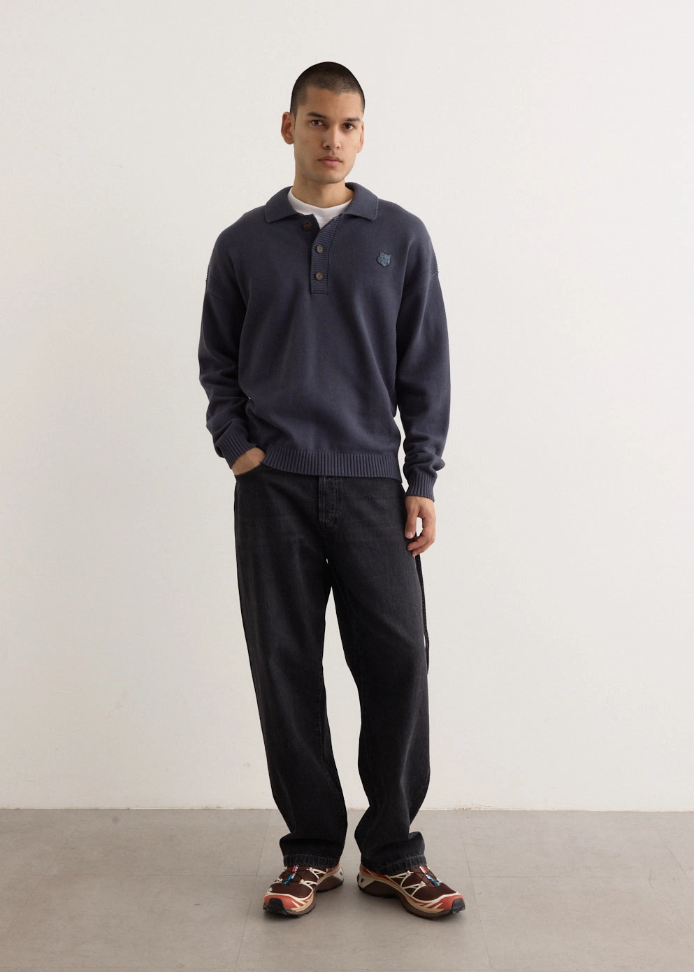 Mid layer Tagless Labeling Bold Fox Head Patch Comfort Polo