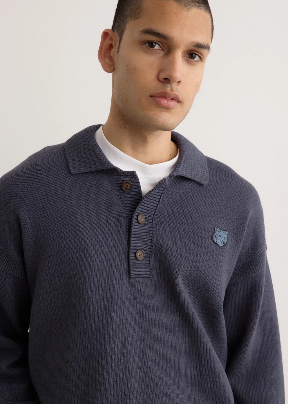 Circular Knit Technology Bold Fox Head Patch Comfort Polo