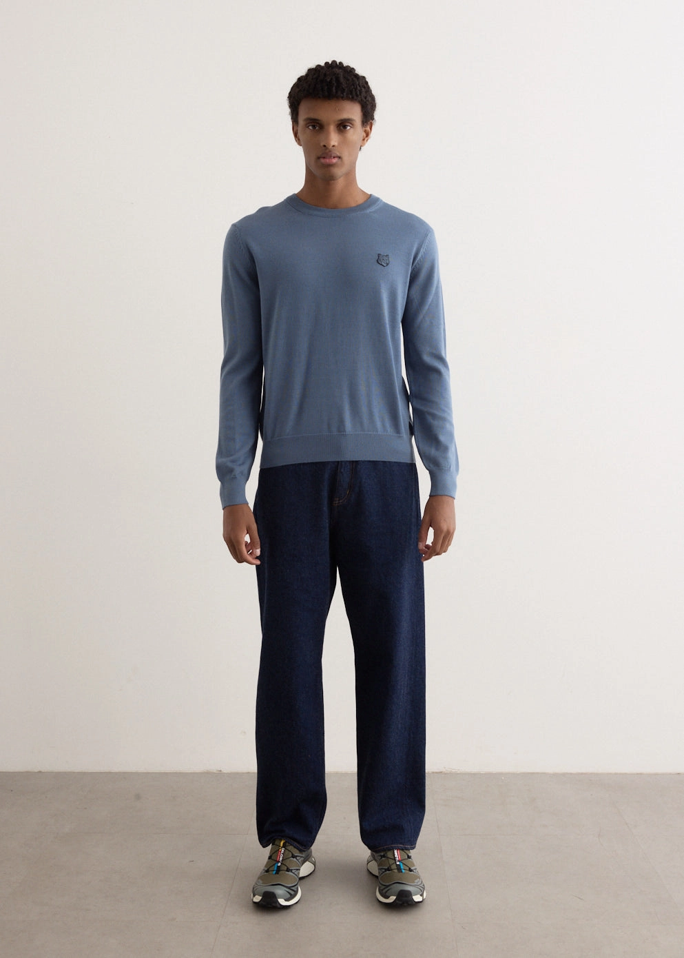 Non Restrictive AntiStatic Coating Bold Fox Head Patch Regular Jumper