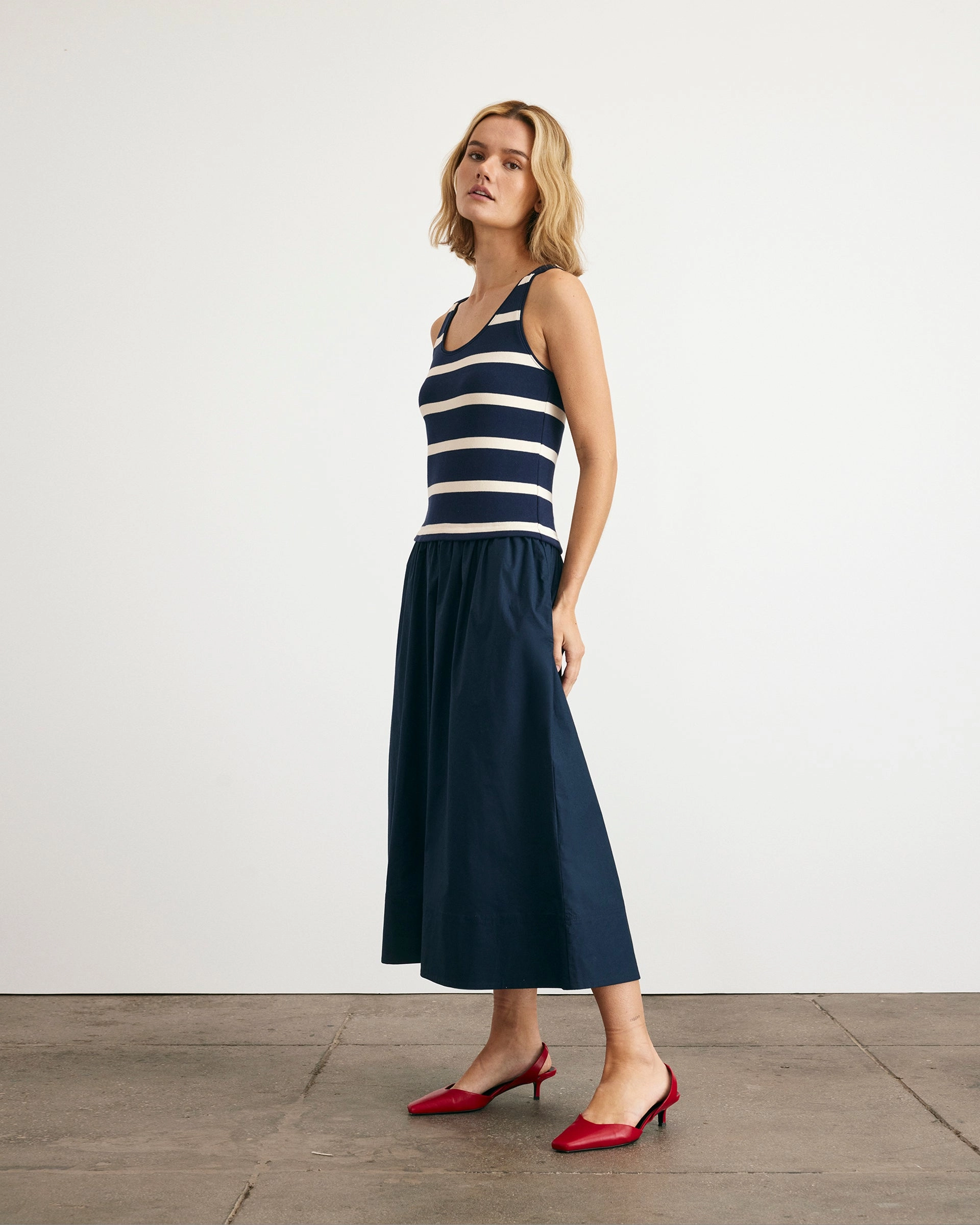 Amber Dress Wide Hemline